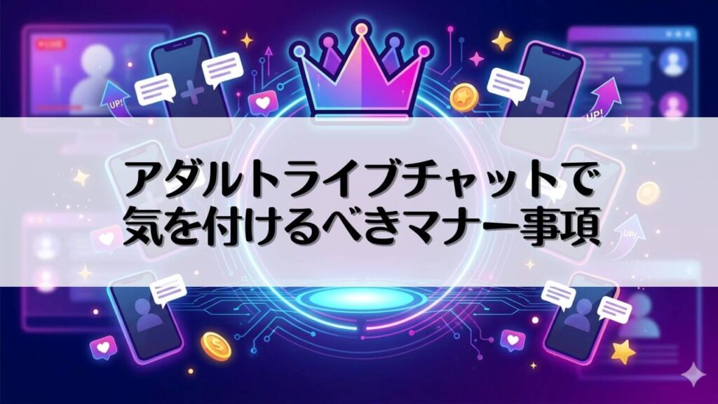アダルトライブチャットで気を付けるべきマナー事項