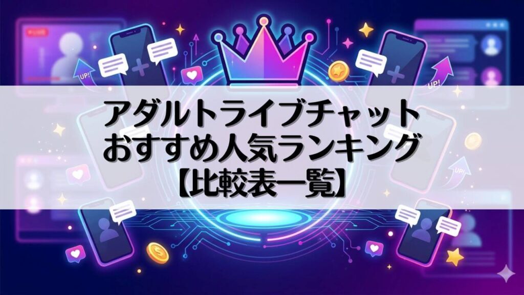 アダルトライブチャットおすすめ人気ランキング10選【比較表一覧】
